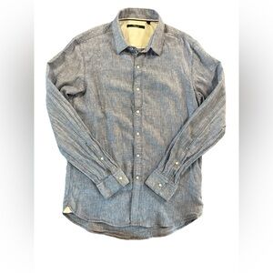 7 Diamonds Men's Blue Striped Shirt‎